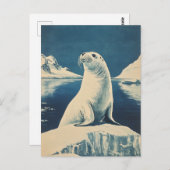 Arktisches Siegel Vintag Postkarte (Vorne/Hinten)