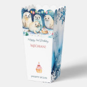 Arktisches Siegel WinterGeburtstag personalisierte Geschenkschachtel (Rückseite)