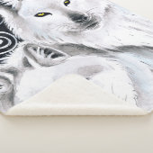 Arktisches Wolf-Aquarell Sherpadecke (3/4)