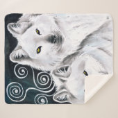 Arktisches Wolf-Aquarell Sherpadecke (Vorderseite (Horizontal))