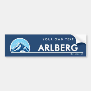 Arlberg Österreich Austria Berg Stoßstangenaufkleb Autoaufkleber