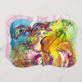 ARLECCHINA VIOLINIST Mardi Gras Masquerade Party Einladung (Vorne/Hinten)