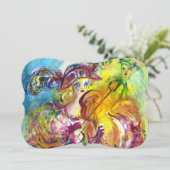 ARLECCHINA VIOLINIST Mardi Gras Masquerade Party Einladung (Stehend Vorderseite)