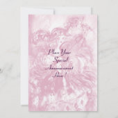 ARLECCHINA VIOLINIST Mardi Gras Masquerade Party Einladung (Rückseite)