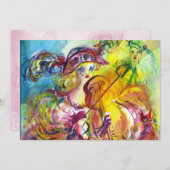 ARLECCHINA VIOLINIST Mardi Gras Masquerade Party Einladung (Vorne/Hinten)