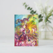 ARLECCHINA VIOLINIST Mardi Gras Masquerade Party Einladungspostkarte (Stehend Vorderseite)