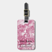 ARLECCHINA VIOLINIST / Venezianische Karnevalsnach Gepäckanhänger (Vorderseite vertikal)