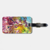 ARLECCHINA VIOLINIST / Venezianische Karnevalsnach Gepäckanhänger (Rückseite horizontal)