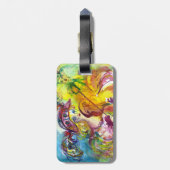 ARLECCHINA VIOLINIST / Venezianische Karnevalsnach Gepäckanhänger (Rückseite vertikal)