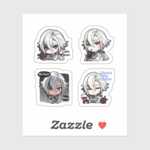 Arlecchino Genshin Impact 4er Stickerbogen Aufkleber