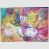 ARLECCHINO, PIERO, COLOMBINA MASQUERADE SEIDENPAPIER (Vorderseite)