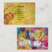 ARLECCHINO PIERO UND COLOMBINA / BUTTERFLY-PFLANZE VISITENKARTE (Vorne/Hinten)