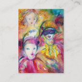 ARLECCHINO PIERO UND COLOMBINA / BUTTERFLY-PFLANZE VISITENKARTE (Rückseite)