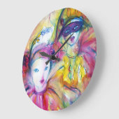 ARLECCHINO PIERO UND COLOMBINA GROßE WANDUHR (Winkel)