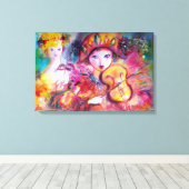 ARLECCHINO UND COLOMBINA LEINWANDDRUCK (Insitu (Holzboden))