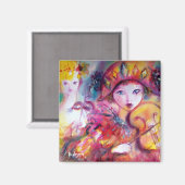 ARLECCHINO UND COLOMBINA MAGNET (Vorderseite/Rückseite)