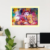 Arlecchino und Colombina, riesige Größe Poster (Heimbüro)