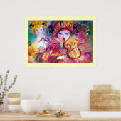 Arlecchino und Colombina, riesige Größe Poster (Küche)
