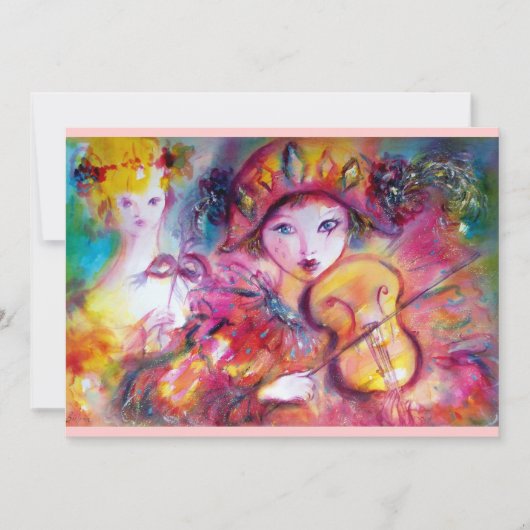 ARLECCHINO UND COLOMBINA Venezianisch Mardi Gras M (Vorderseite)