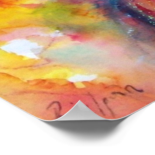 Arlecchino und Colombina / Venezianische Masquerad Poster (Ecke)