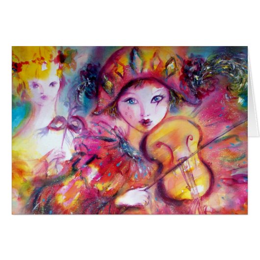 Arlecchino Violine und Colombina (Vorderseite (Horizontal))