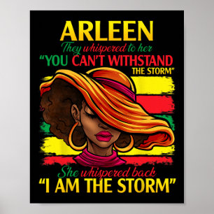 Arleen Vorname Familienname Name Schwarze Geschich Poster