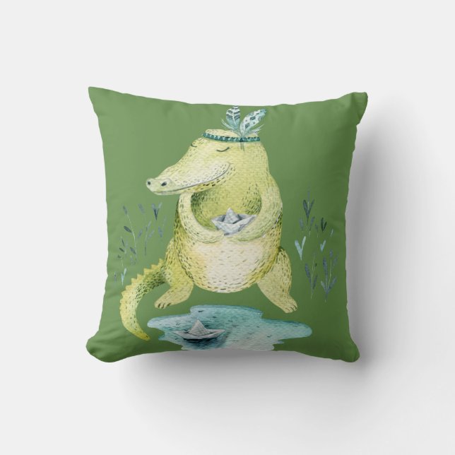 Arlena, der Alligator Kissen (Vorderseite)