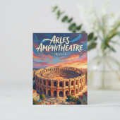 Arles Amphitheater Frankreich Postkarte (Stehend Vorderseite)