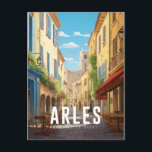 Arles - Frankreich - Illustration Postkarte<br><div class="desc">Arles ist eine Stadt an der Rhône in der Region Provence südlich von Frankreich. Sie ist berühmt dafür,  dass sie Van Goghs Gemälde inspiriert hat,  die die zeitgenössische Kunst der Vincent Van Gogh Foundation beeinflusst haben.</div>