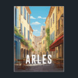 Arles - Frankreich - Illustration Postkarte<br><div class="desc">Arles ist eine Stadt an der Rhône in der Region Provence südlich von Frankreich. Sie ist berühmt dafür,  dass sie Van Goghs Gemälde inspiriert hat,  die die zeitgenössische Kunst der Vincent Van Gogh Foundation beeinflusst haben.</div>