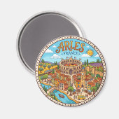 Arles Frankreich Magnet (Vorderseite/Rückseite)