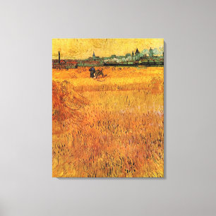 Arles View von den Weizen Feldern. Vincent van Gog Leinwanddruck