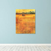 Arles View von den Weizenfeldern. Vincent van Gogh Leinwanddruck (Insitu (Holzboden))