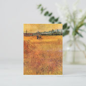 Arles View von den Weizenfeldern von van Gogh Postkarte (Stehend Vorderseite)