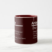Arlette Personalized Girl Name Meaning Coffee Mug Zweifarbige Tasse (Mittel)