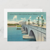 Arlington Bridge, Lincoln Memorial, Washington D.C Postkarte (Vorne/Hinten)