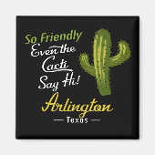 Arlington Cactus Funny Retro Magnet (Vorne)