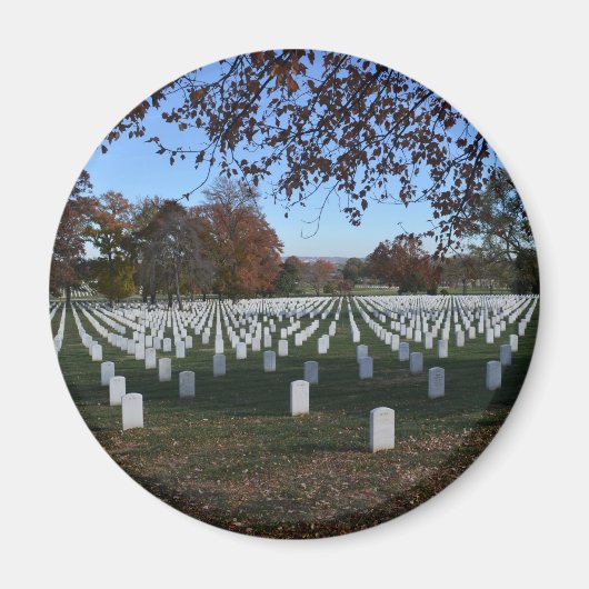 Arlington Friedhof Headstones in Lines Herbst 2013 Magnet (Vorne)