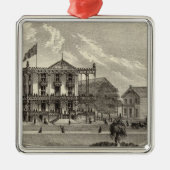 Arlington-Haus, Ozean-Waldung, NJ Silbernes Ornament (Vorne)