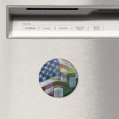Arlington National Friedhof, American Flag Magnet (In Situ (Geschirrspüler))