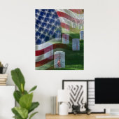 Arlington National Friedhof, American Flag Poster (Heimbüro)