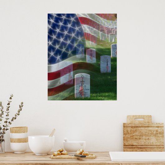 Arlington National Friedhof, American Flag Poster (Küche)