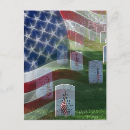 Arlington National Friedhof, American Flag Postkarte (Vorderseite)