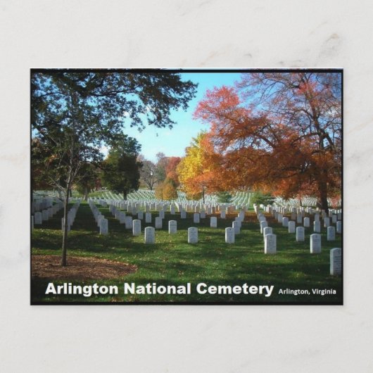 Arlington National Friedhof Herbst Postkarte (Vorderseite)