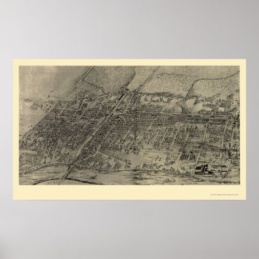 Arlington, NJ Panoramic Map - 1907 Poster (Vorne)
