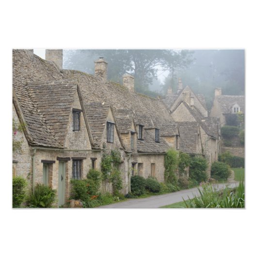 Arlington Row, Bibury-Foto Fotodruck (Vorne)