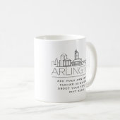 Arlington Stylized Skyline | Benutzerdefinierter S Kaffeetasse (VorderseiteRechts)