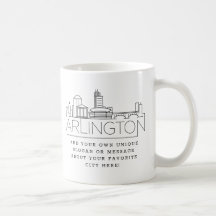 Arlington Stylized Skyline | Benutzerdefinierter S