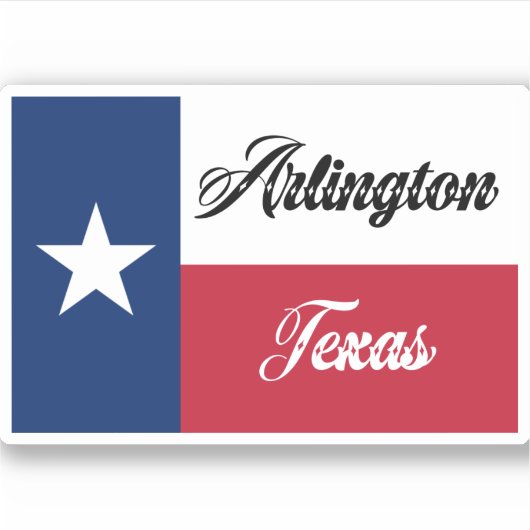 Arlington Texas Aufkleber (Vorderseite)