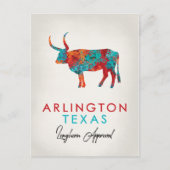 Arlington Texas Colorful Longhorn Postkarte (Vorderseite)